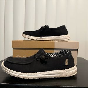 Women’s Black Odyssey Hey Dude’s- Size 6